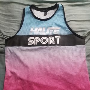 Blue and Pink Ombre Gym Shirt